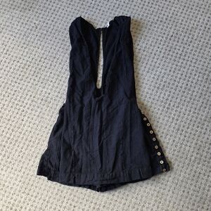Free People Black Sleeveless Romper